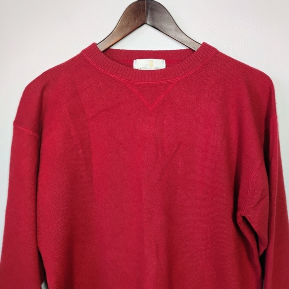 Vintage Precious Fibers Cashmere Sweater Womens Medium Red Crewneck Casual - Picture 3 of 13